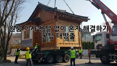 원룸 이사, 용달 없이 혼자 해결하기! 꿀팁 대방출 ✨